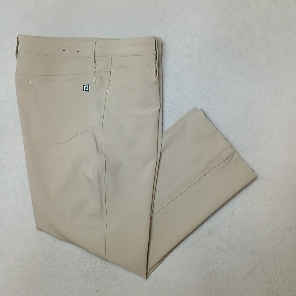 FootJoy Pants Men 34x26 Beige Athletic Golf Chino Performance Stretch 5 Pocket